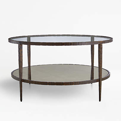 Clairemont Round Art Deco Coffee Table, Artistic Round Coffee Table
