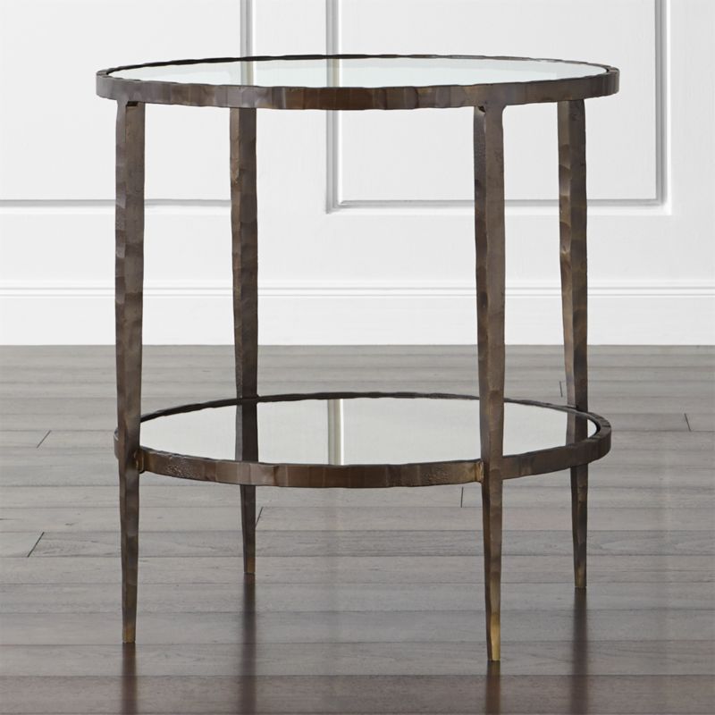 Журнальный столик Clairemont Round Art deco Coffee Table (Crate and Barrel). Столик приставной 491113 Side Table f-101-112 d33 h66. Round Side Table. Round Side view. Round side