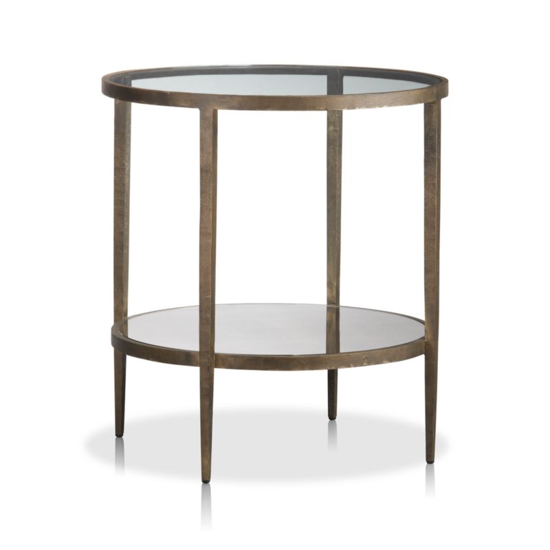 Clairemont Round Side Table with Shelf - image 11 of 14