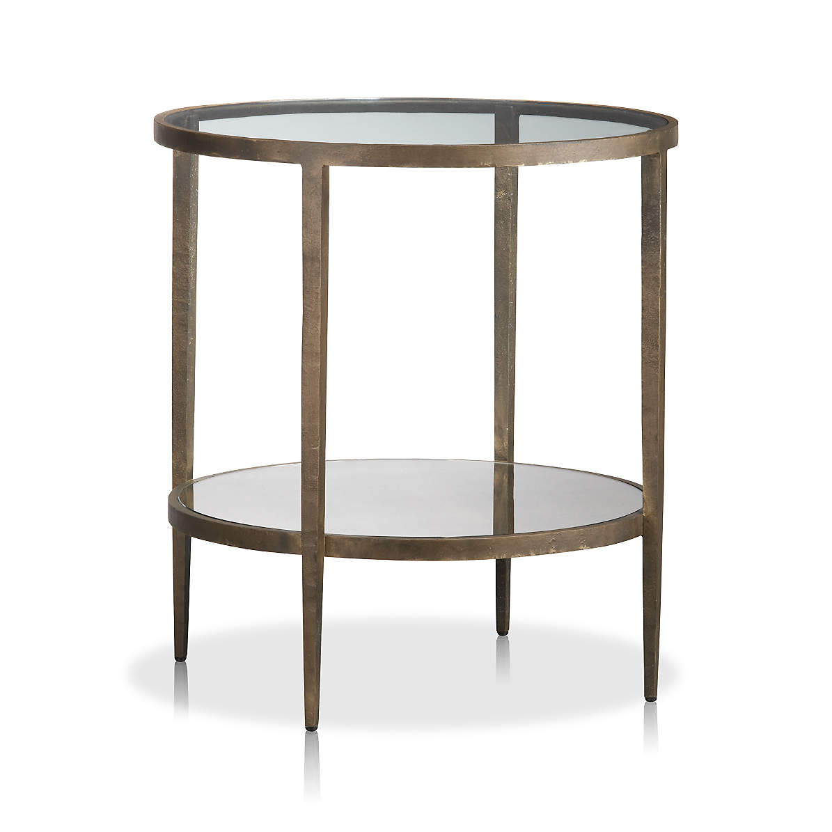 crate and barrel round end table