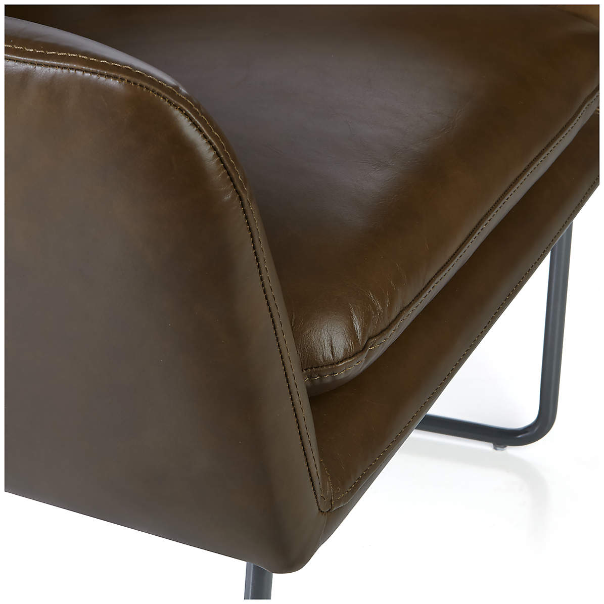 clancy leather chair crate and barrel