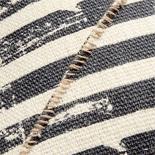 Clare Mudcloth Stripe 20"x20" Deep Indigo Throw Pillow