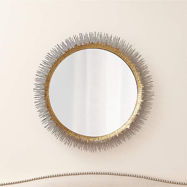 Emmy Brass Wall Mirror 36"x40" + Reviews | Crate & Barrel Canada