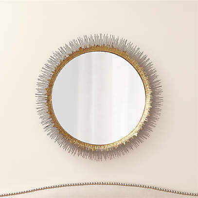 Clarendon Large Round Wall Mirror, Gold Decorative Mirror Canada