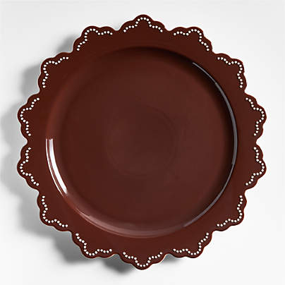 Claret Stoneware Round Platter/Charge Plate