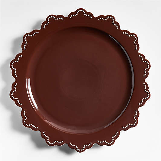Claret Stoneware Round Platter/Charge Plate