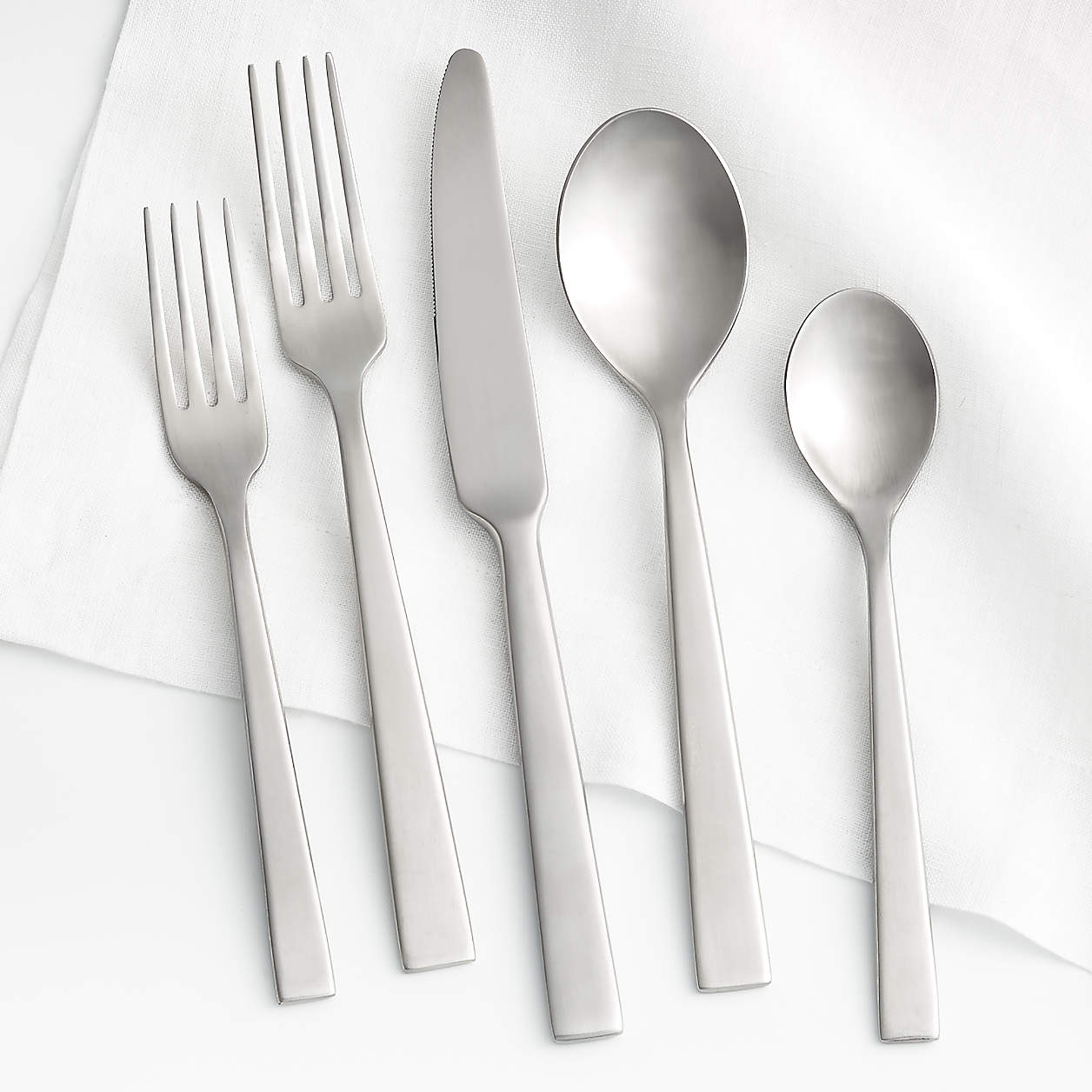Clark Satin 5Piece Flatware Place Setting + Reviews Crate & Barrel