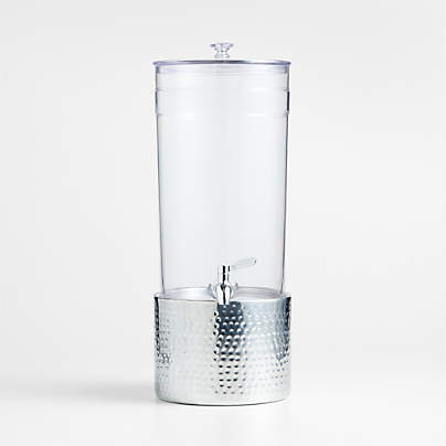 Claro 1.45-Gallon Acrylic Drink Dispenser with Bash Stand Set
