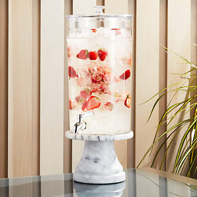 Claro 1.45-Gallon Acrylic Drink Dispenser with French Kitchen Stand