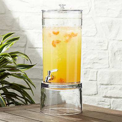 View Claro Acrylic Drink Dispenser with Glass Stand details