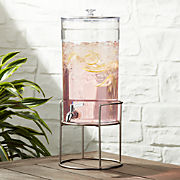 Marin White Ceramic Drink Dispenser Stand