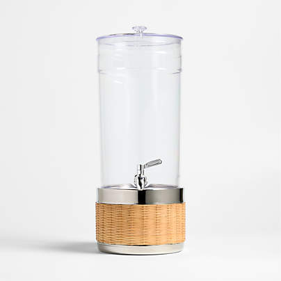 Claro 1.45-Gallon Acrylic Drink Dispenser with Amici Stand Set