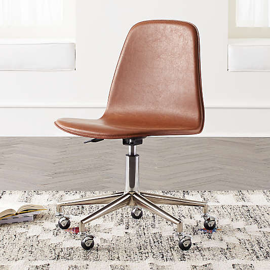 Kids Class Act Brown and Silver Desk Chair