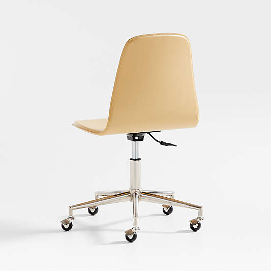 Class Act Flax Yellow and Silver Adjustable Kids Desk Chair