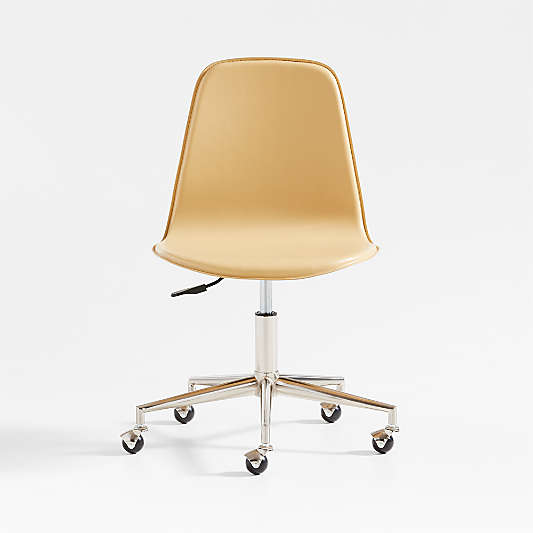 Class Act Flax Yellow and Silver Adjustable Kids Desk Chair