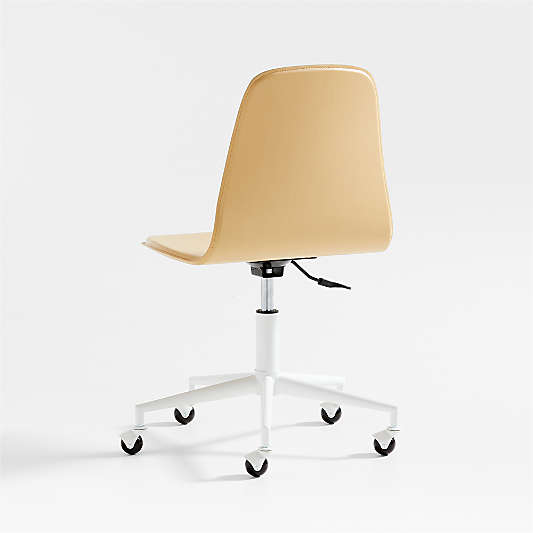 Class Act Flax Yellow and White Adjustable Kids Desk Chair