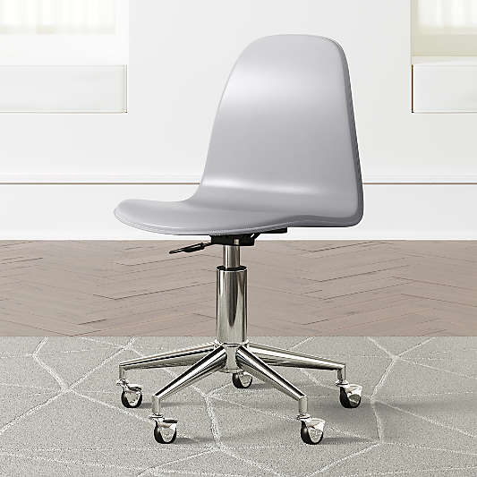 Kids Class Act Light Grey & Silver Desk Chair