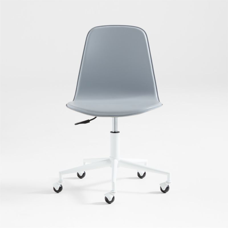 Class Act Light Grey & White Adjustable Kids Desk Chair - image 3 of 11