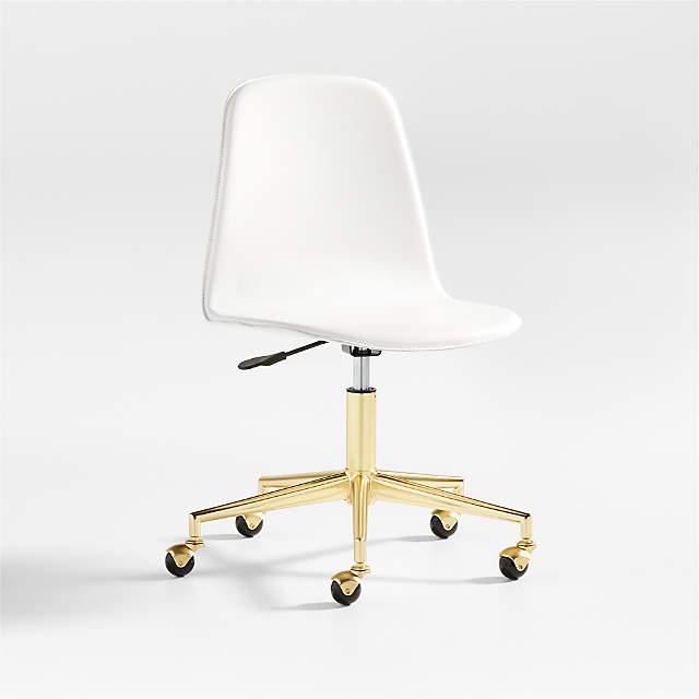 White chair with discount wheels