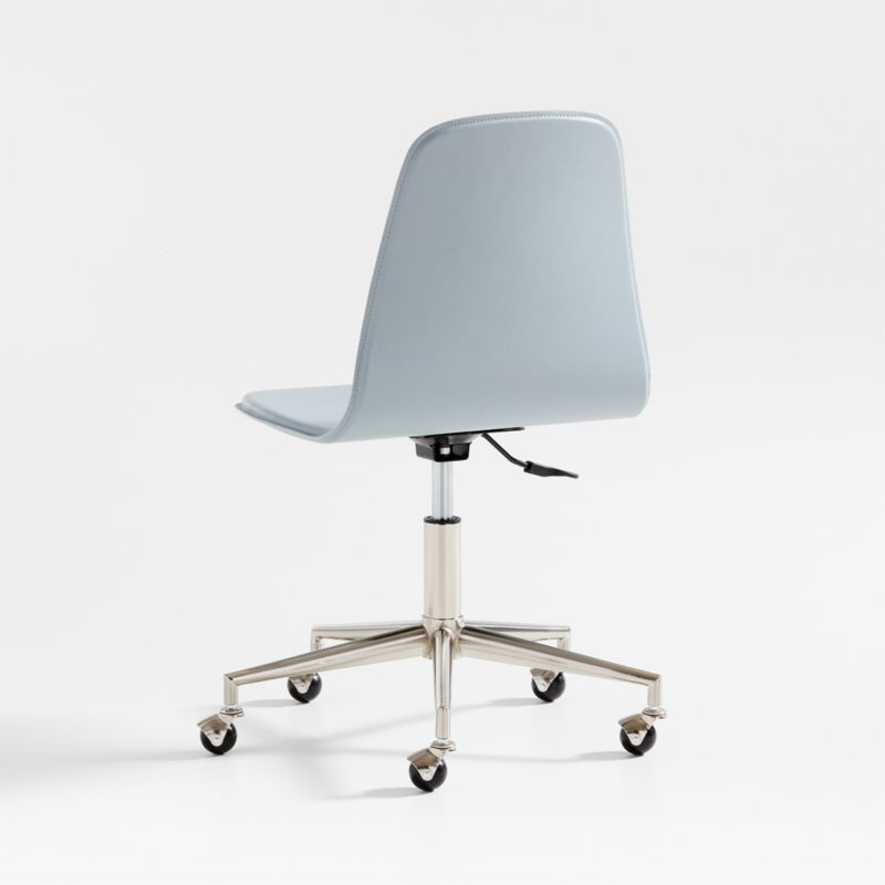 Class Act Mist Blue and Silver Adjustable Kids Desk Chair