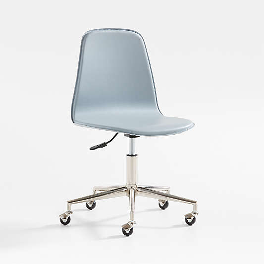 Class Act Mist Blue and Silver Adjustable Kids Desk Chair