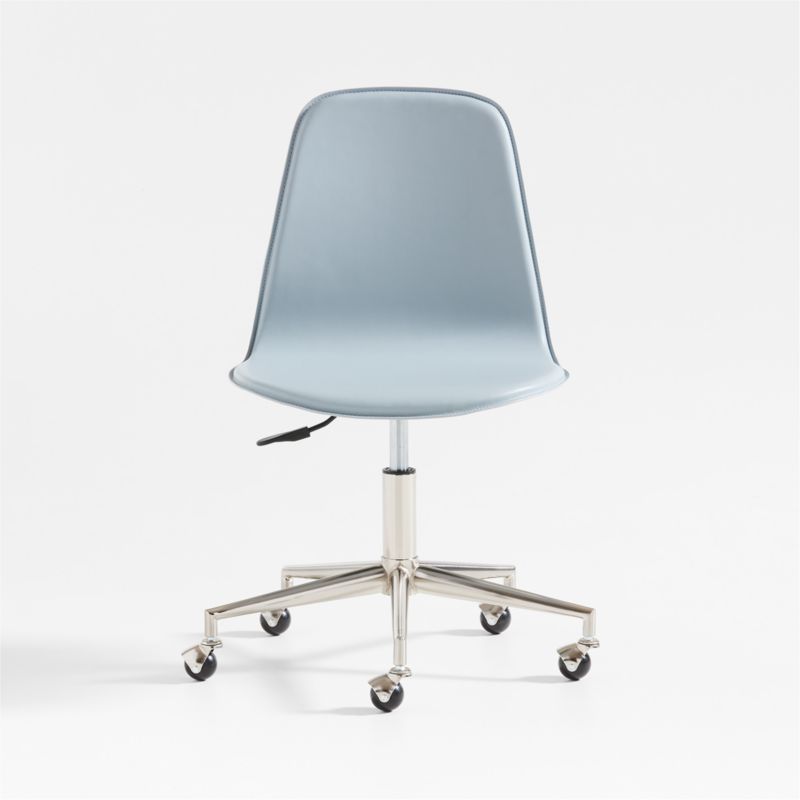 Class Act Mist Blue and Silver Adjustable Kids Desk Chair