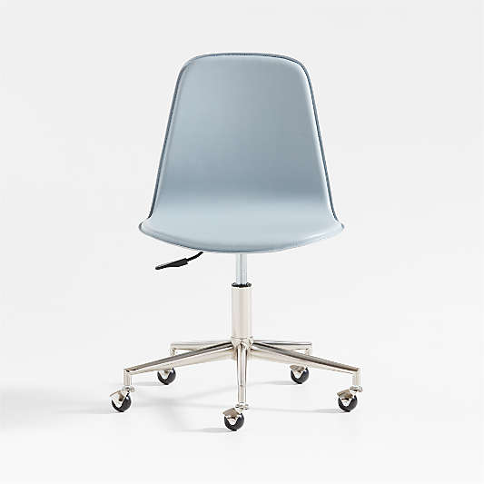 Class Act Mist Blue and Silver Adjustable Kids Desk Chair