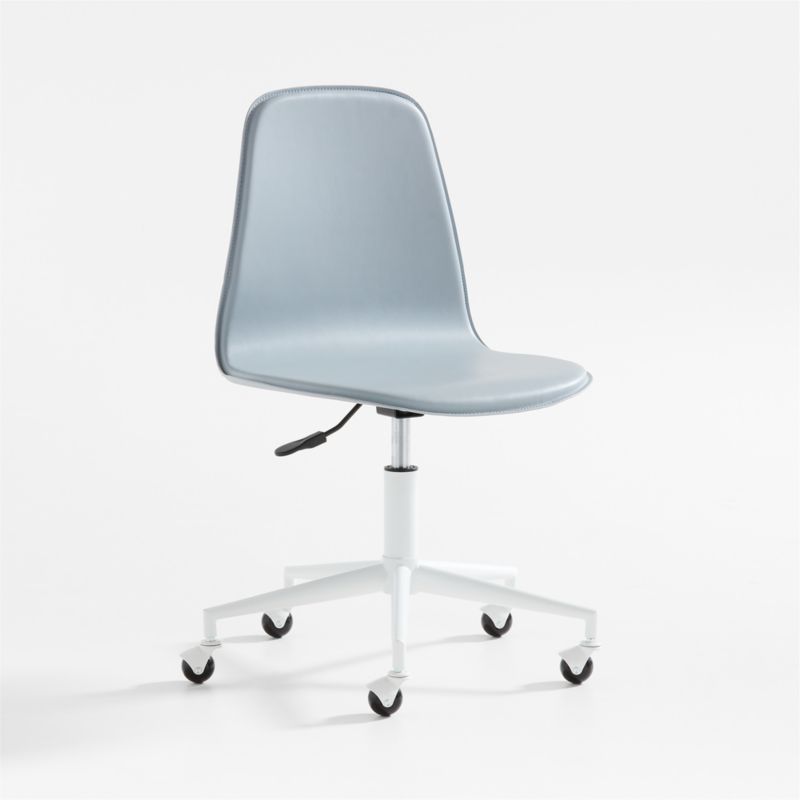 Class Act Mist Blue and White Adjustable Kids Desk Chair