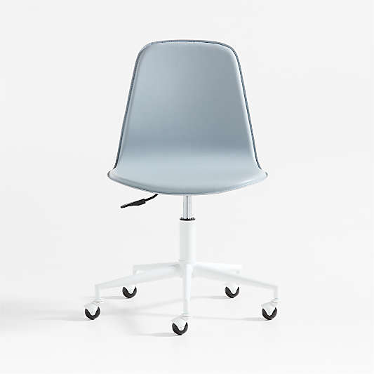 Class Act Mist Blue and White Adjustable Kids Desk Chair