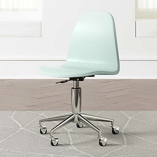 Kids Class Act Mint and Silver Desk Chair