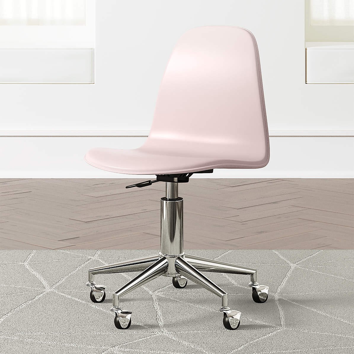 Class Act Pink and Silver Kids Desk Chair + Reviews | Crate & Kids