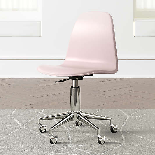 Kids Class Act Pink and Silver Desk Chair