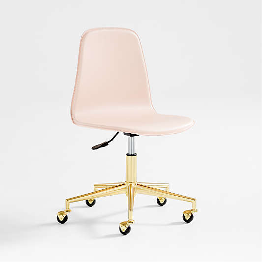 Class Act Elegant Pink & Gold Adjustable Kids Desk Chair