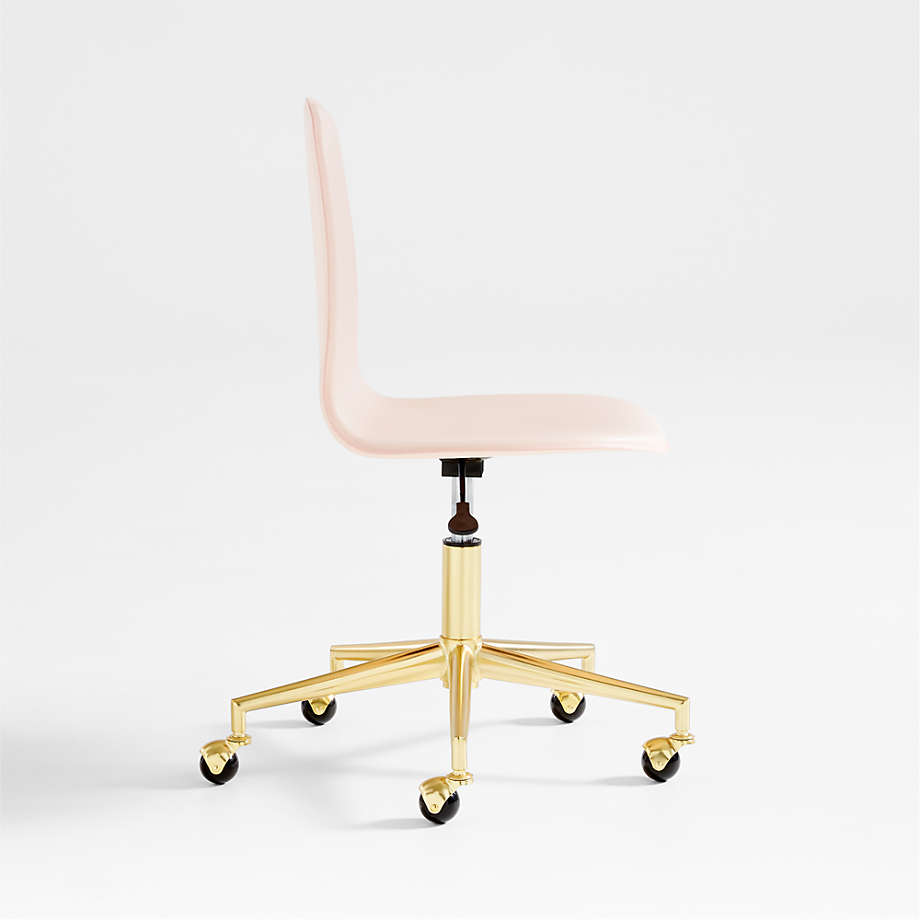 Pink desk chair online gold legs