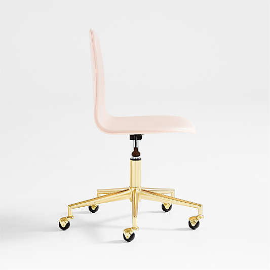 Class Act Elegant Pink & Gold Adjustable Kids Desk Chair