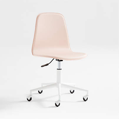 Class Act Elegant Pink & White Adjustable Kids Desk Chair