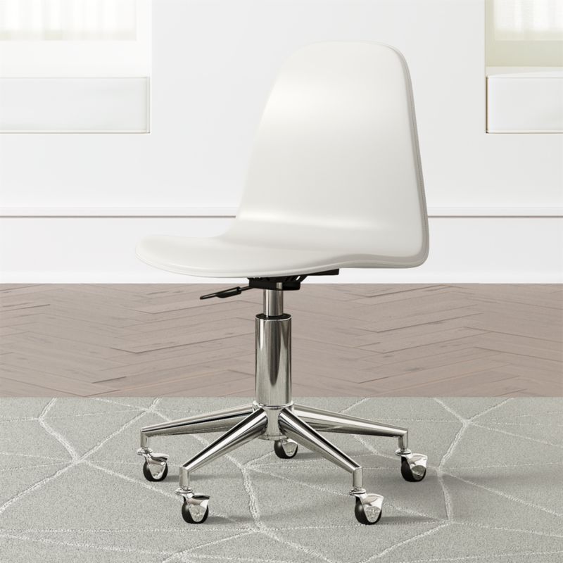 Class Act White & Silver Kids Desk Chair - image 9 of 14