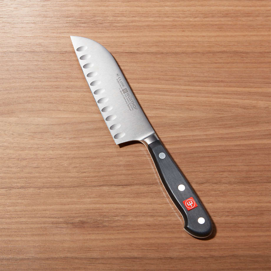 Wüsthof Classic 5" Hollow Edge Santoku Knife + Reviews Crate and Barrel