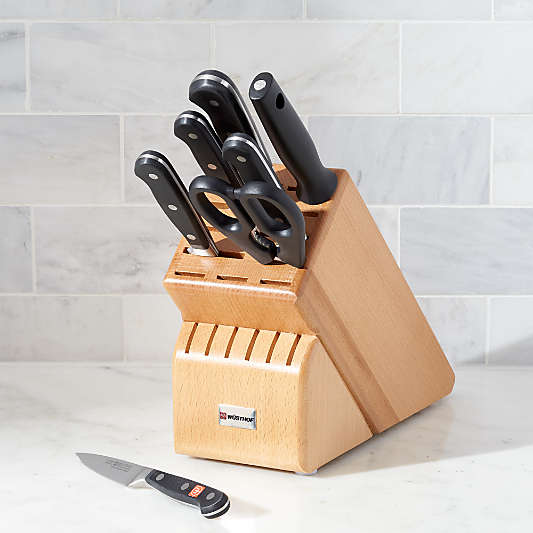 Wüsthof ® Classic Deluxe 8-Piece Knife Set with Natural Block