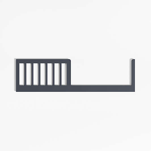 Classic Navy Blue Wood Toddler Bed Rail