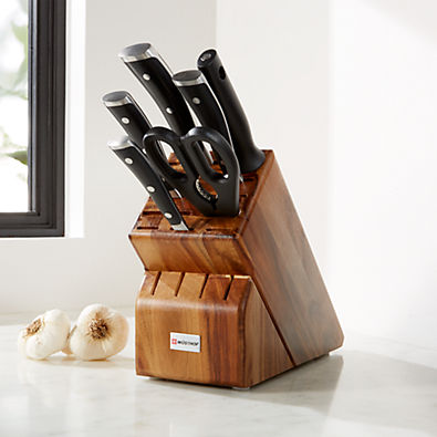 View Wusthof ® Classic Ikon 7-Piece Acacia Knife Block Set details