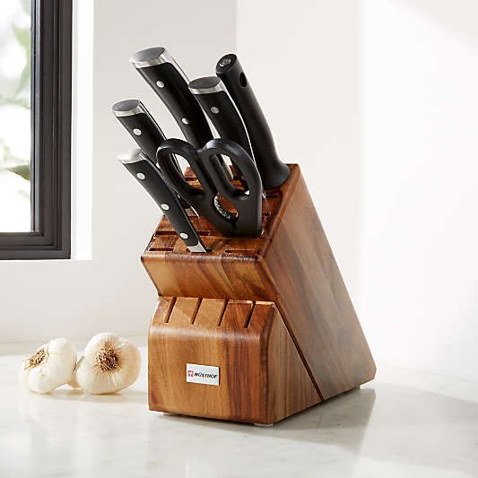 Wusthof ® Classic Ikon 7-Piece Acacia Knife Block Set