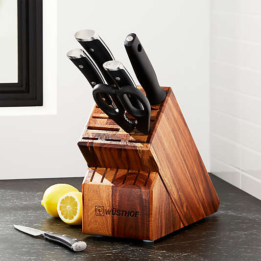 Wüsthof ® Classic Ikon 7-Piece Acacia Knife Block Set