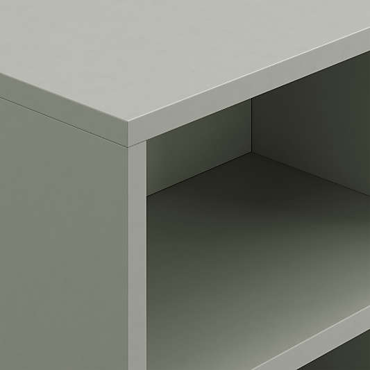 Classic Laurel Green Wood Kids Low Bookcase