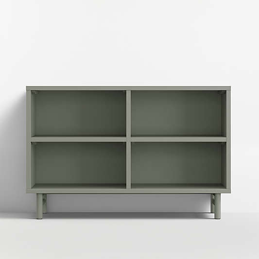 Classic 46" Laurel Green Wood Kids Low Bookcase