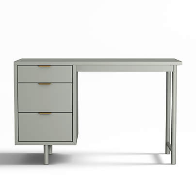 Classic 48" Green Wood 3-Drawer Kids Desk