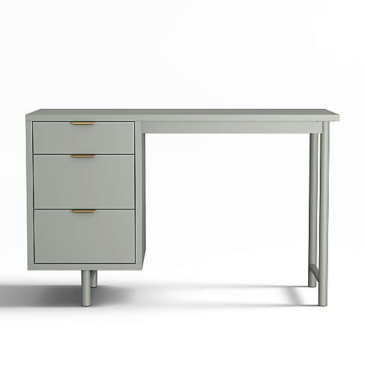 Classic 48" Green Wood 3-Drawer Kids Desk