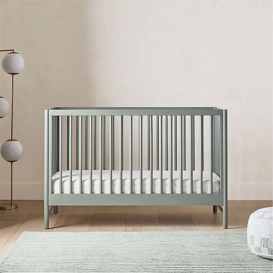 Classic Green Wood Convertible Crib