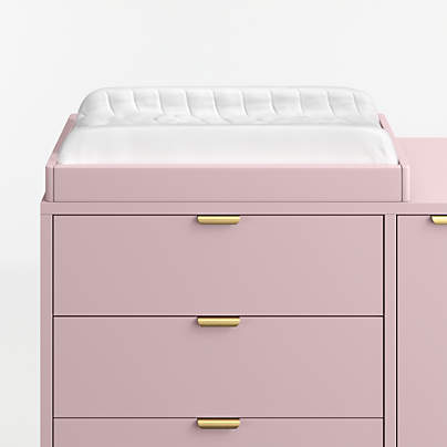 Classic Lilac Rose Wood Baby Changing Table Topper