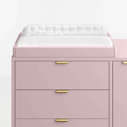 Classic Lilac Rose Wood Baby Changing Table Topper